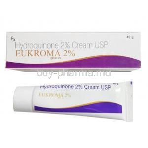 Eukroma, Hydroquinone Cream 2% 40g box and tube
