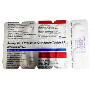 Amoxyclav 625, Amoxycillin 500mg / Clavulanic Acid 125mg 10 tablet, blisterpack information, dosage, manufacturer, Mfg date, Exp date