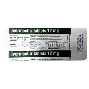 Ivermectin(Sava), Ivermectin 12mg 100 tabs, SAVA Healthcare Limited, Blisterpack information, Dosage, Manufacturer, Storage