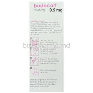 Budecort, Generic  Pulmicort,  Budesonide Respule Box Direction