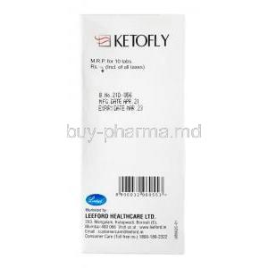 Ketofly,Ketoconazole 200mg,Tablet,Leeford Healthcare Ltd, Box information, Mfg date, Exp date