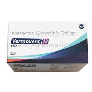 Vermovent 12, Ivermectin 12mg, Univentis Medicare Ltd Box