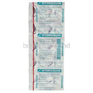Hydroquin, Generic Plaquenil,  Hydroxychloroquine Packaging