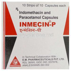 Inmecin-P,  Indomethacin/ Paracetamol Capsule