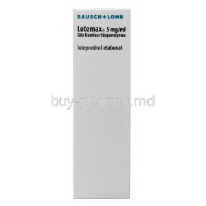 Lotemax Eye Drop,Loteprednol 0.5%, 5ml,Bausch & Lomb, Box information, Contents