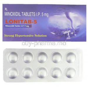 Lonitab, Generic Loniten ,   Minoxidil 5 Mg