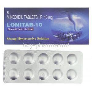 Lonitab, Generic Loniten ,   Minoxidil 10 Mg