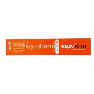 Bravecto Chewable, Fluralaner 250mg, for Small Dogs (4.5kg-10kg), 1tablet, MSD Animal Healthcare, Box side view-1
