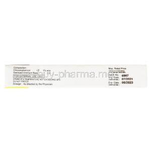 Chlorocol Eye Ointment, Chloramphenicol 1% 3g, Jawa Pharmaceuticals Pvt Ltd, Box information, Composition, Storage, Mfg date, Exp date