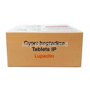 Lupactin, Cyproheptadine 4mg, tablet, Lupin Ltd, Box Top view