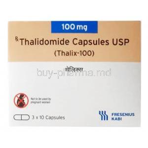 Thalix, Thalidomide 100mg, Capsule, Fresenius Kabi,Box front view