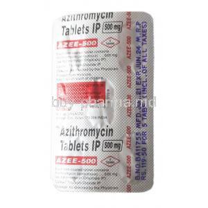 Azee, Azithromycin 500mg, Cipla, Blisterpack information