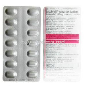 Azmarda 100mg, Sacubitril 49mg/ Valsartan 51mg, Cipla,Blisterpack information