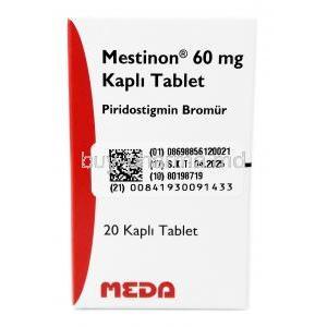 Mestinon, Pyridostigmine 60mg, Meda Pharmaceuticals Ltd, Box information