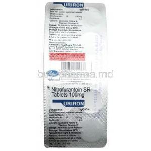 Uriron SR 100mg, SR Tablet, Leeford Healthcare Ltd, Blisterpack information