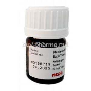Mestinon, Pyridostigmine 60mg, Meda Pharmaceuticals Ltd, Bottle information, Exp date