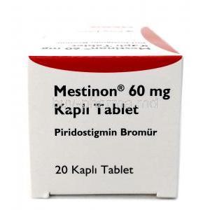 Mestinon, Pyridostigmine 60mg, Meda Pharmaceuticals Ltd, Box information, Contents