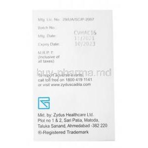 Xylocaine Injection,Lignocaine 2%, 30ml, Zydus Cadila, Box information, Mfg date, Exp date