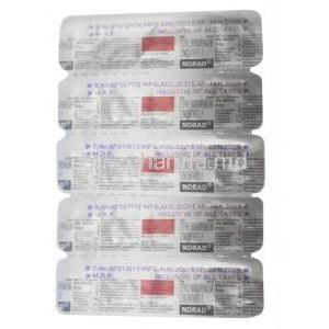 Norad Injection, Norepinephrine 2mg, 2ml X 5 ampoules, Neon Laboratories, package information
