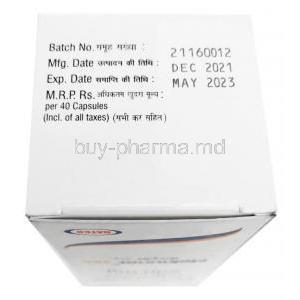 Molnunat 200 , Molnupiravir 200mg, capsule, Natco Pharma, Box information, Mfg date, Exp date