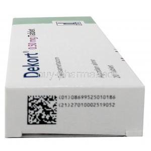 Dekort, Dexamethasone 0.5mg, Deva Holdings, Box side view