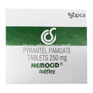 Nemocid, Pyrantel Pamoate 250mg, Ipca Laboratories, Box front view