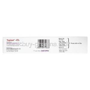 Topisal Ointment, Clobetasol 0.05% w/w / Salicylic Acid  6% w/w, 30g,  Systopic Laboratories Pvt Ltd,  Box information, Manufacturer