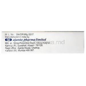 Kamagra Gold 100, Sildenafil 100mg, Ajanta Pharma, Box information, Manufacturer