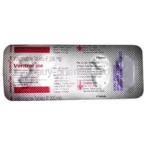 Voritrol, Voriconazole 200mg, Lupin, Blisterpack information