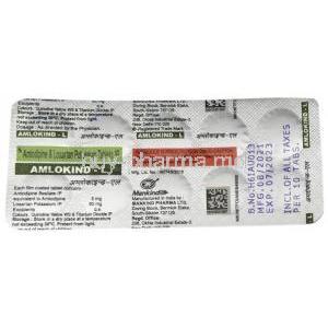 Amlokind-L, Losartan 50mg/ Amlodipine 5mg, Mankind Pharma, Blisterpack information