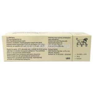 Psorcutan Beta Ointment, Calcipotriol 0.05mg/g/ Betamethasone 0.5mg/g, 30g, Intendis, Box information