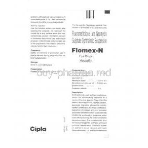 Flomex N, Fluorometholone/ Neomycin sulphate Ophthalmic Suspension Eye Dro information sheet 1