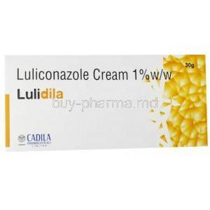 Lulidila cream, Luliconazole 1% cream, Cadila Pharmaceuticals Ltd, Box