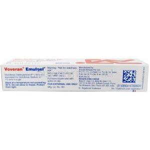 Voveran Emulgel, Diclofenac 1%, 50g gel, Novartis, Box information, Storage, Manufacturer