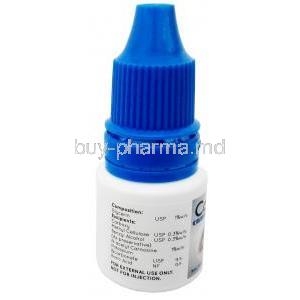 Can-C Eye drops, Glycerin 1% w/v / Carboxymethylcellulose  0.3% w/v 2 x 5ml vials, Profound Products, Bottle information, composition