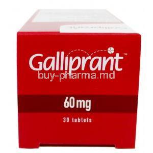 Galliprant, Grapiprant 60mg, 30tabs per bottle, Elanco, Box top view