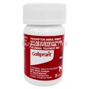 Galliprant, Grapiprant 60mg, 30tabs per bottle, Elanco, Bottle information