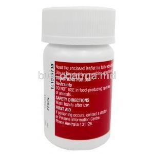 Galliprant, Grapiprant 60mg, 30tabs per bottle, Elanco, Bottle information, Direction for use