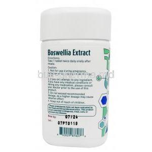 Boswellia Extract, 500mg, 60tabs,Gurusolve Naturals Inc., Bottle information, Caution