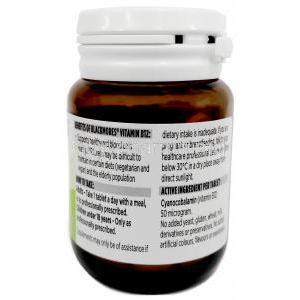 Blackmores Vitamin B12 50mcg, Blackmores Ltd, Bottle information, Direction for use