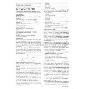 Newven OD, Generic Pristiq, Desvenlafaxine E. R Information Sheet 1