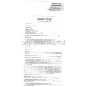 Niftran, Generic Macrobid, Nitrofurantoin 100mg Information Sheet 1