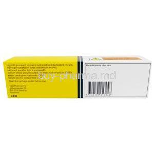 Locoid Lipocream, Hydrocortisone Butyrate 0.1%, cream 100g, Cheplapharm, Box information, Manufacturer
