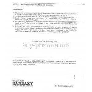 Niftran, Generic Macrobid, Nitrofurantoin 100mg Information Sheet 8