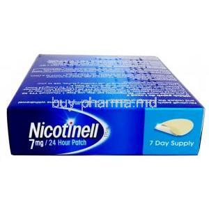 Nicotinell Patch, Nicotine, 7mg per 24 hour, 7 Patches, GSK, Box top view