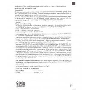 Otibact, Generic  Baytril, Enrofloxacin/ Silver Sulfadiazine Information Sheet 2