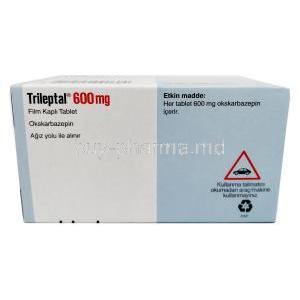 Trileptal, Oxcarbazepine 600mg, Novartis, Box information, composition