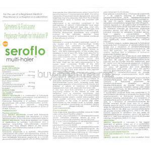 Seroflo Muti-haler, Generic  Advair Multi-Haler, Salmeterol/ Fluticasone Propionate Information Sheet 1