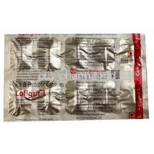 Coligut-L,  Prebiotic and Probiotic capsule, Leeford healthcare, Sheet information