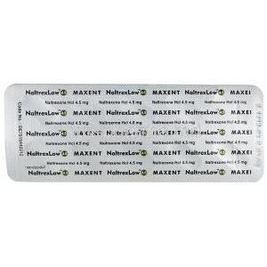 NaltrexLow 4.5, Naltrexone Hcl 4.5mg, Capsule, Maxent,  Blisterpack information